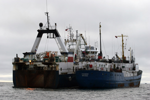 Russian trawlers south of Bjørnøya