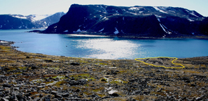 Utsikt fra Ytre Norskøya mot Norskøysundet og Indre Norskøya